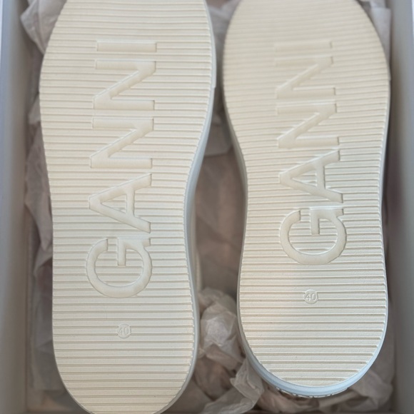 GANNI White & Pink Sporty Mix Cupsole Sneakers Size40 - Picture 7 of 11